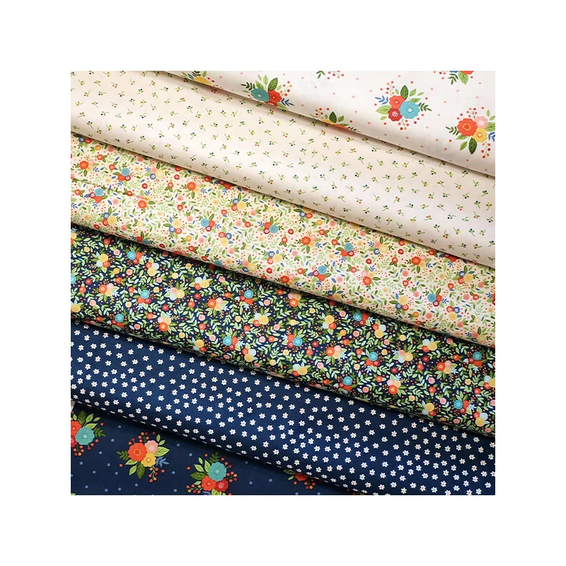 Patchworková tkanina - Makower - Amelia Posy cream 2509-Q