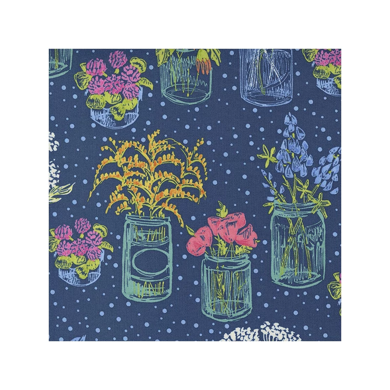 Patchworková tkanina - Moda - Wild Blossom by Robin Pickens 48734-25