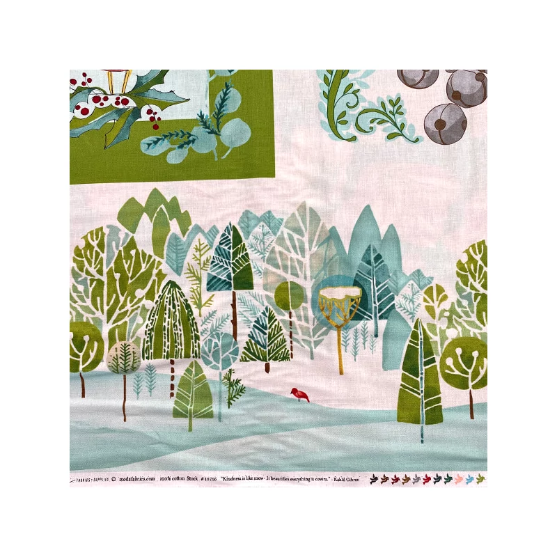 Patchworková tkanina - Moda - Winterly by Robin Pickens 48766-11 Panel, 60cm