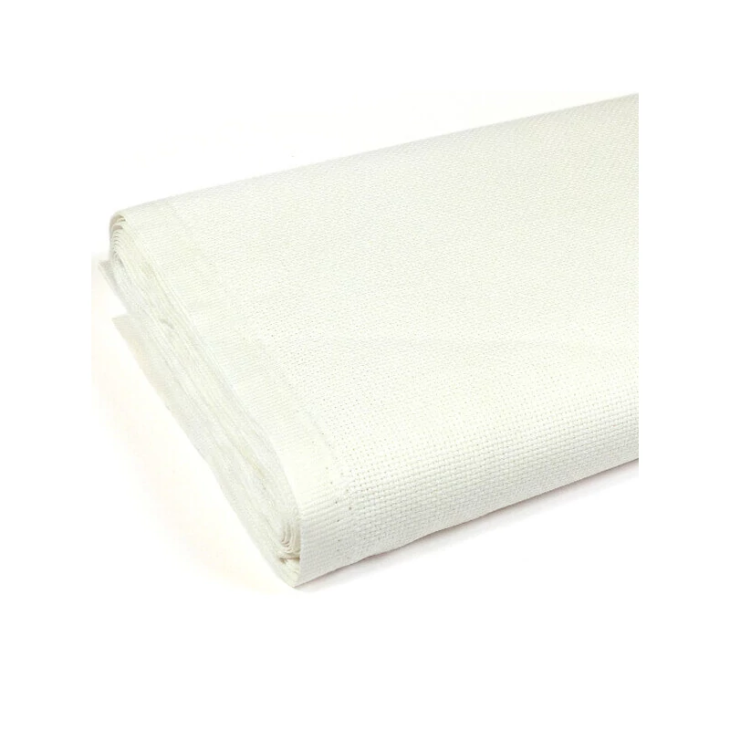 Kongré, krížikové vyšívacie plátno Aida, 14 count, šírka 130 cm - biele, 10 cm