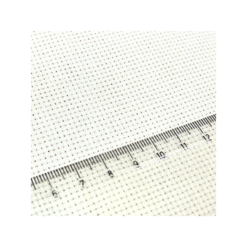 Kongré, krížikové vyšívacie plátno Aida, 14 count - biele, 30x43 cm
