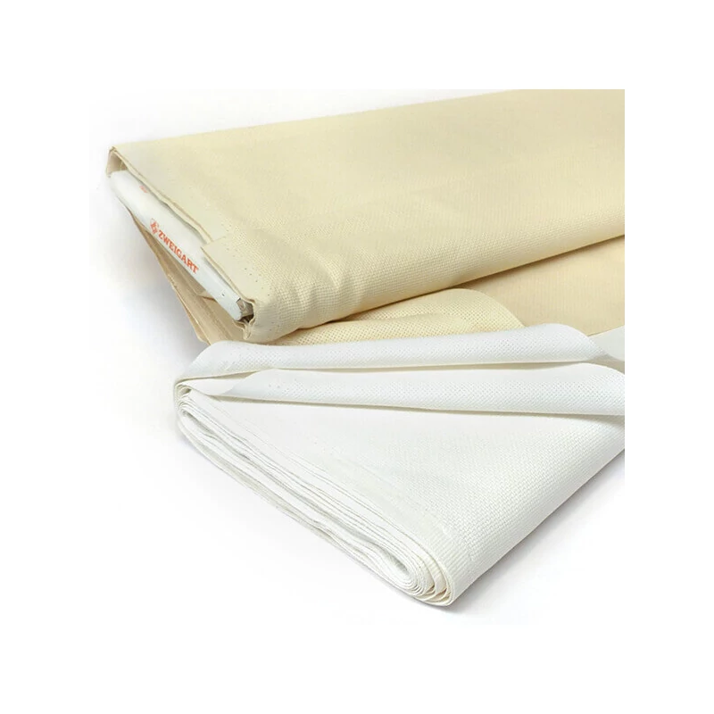 Kongré, krížikové vyšívacie plátno Aida, 14 count, šírka 130 cm - biele, 10 cm