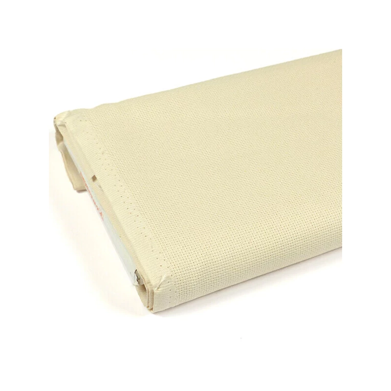 Kongré, krížikové vyšívacie plátno Aida, 14 count, šírka 150 cm - ecru, 10 cm