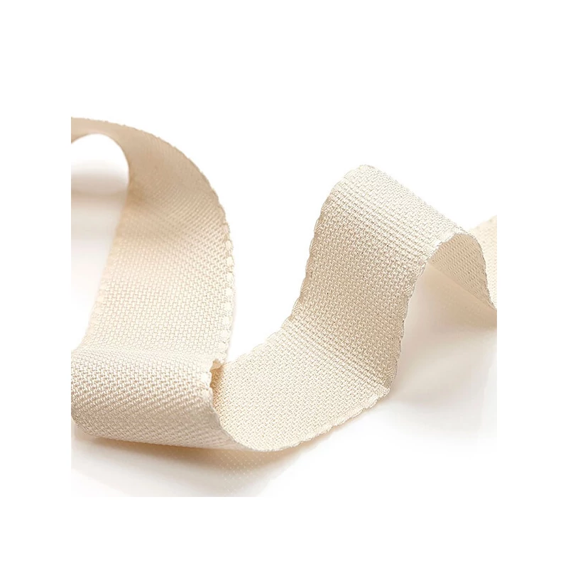 Kongré, krížiková vyšívacia stuha Aida, 16 count, šírka 5 cm - ecru