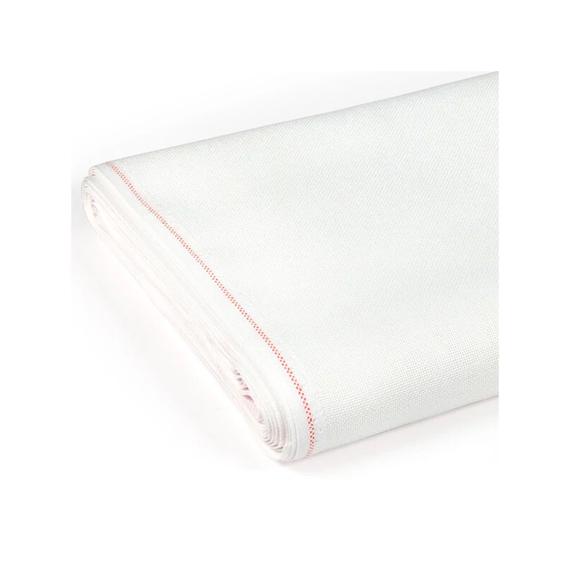 Vyšívacie plátno, Linda, 27 count, šírka 140 cm - biele, 10 cm