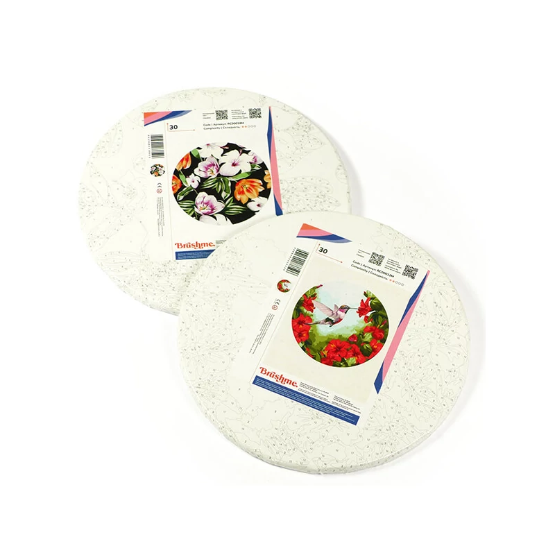 Číslovaná omaľovánka v sade, na napnutom plátne, 30 cm - Veľkonočný zajačik