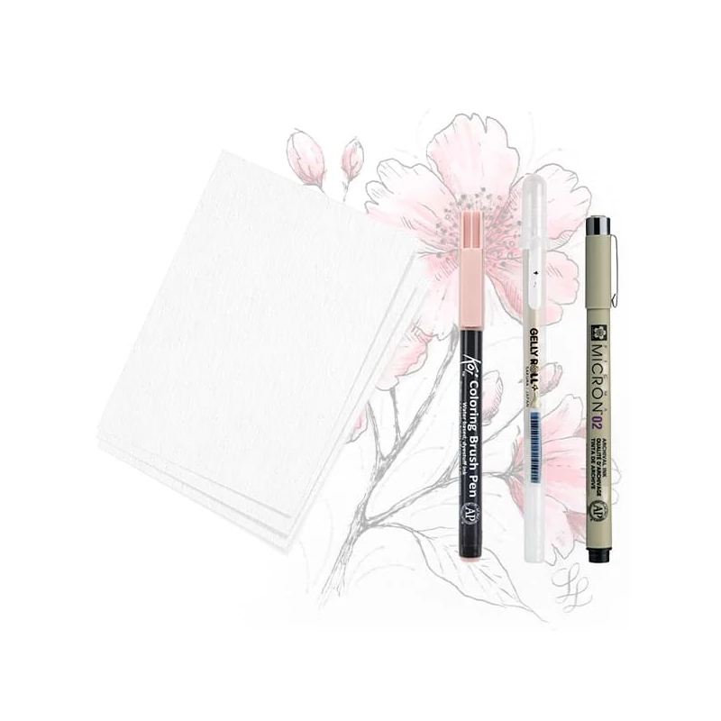 Sada na kreslenie Sakura Creative kit - Cherry Blossom