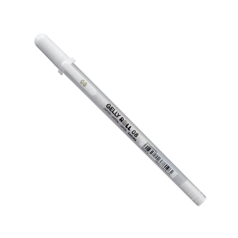 Gélové pero Sakura Gelly Roll Basic, 08 (0,4 mm) - white