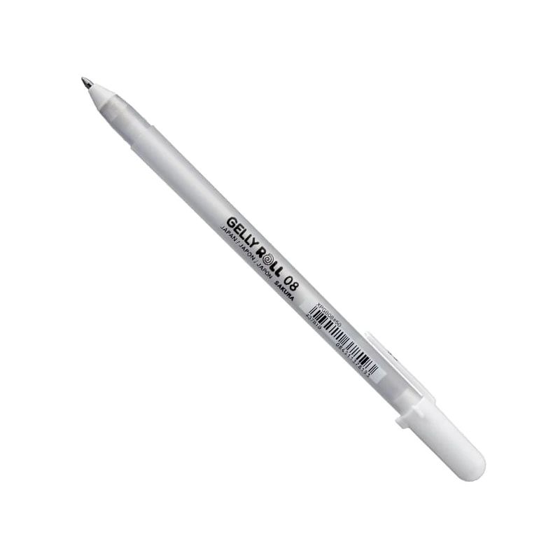 Gélové pero Sakura Gelly Roll Basic, 08 (0,4 mm) - white