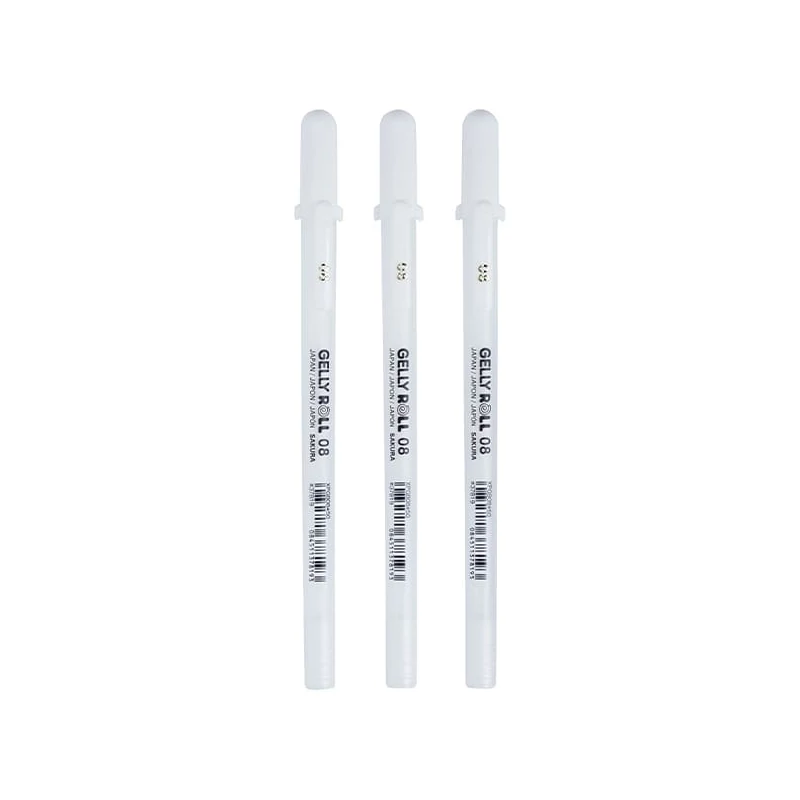 Sada gélových pier Sakura Gelly Roll Basic - 3 ks, Bright White (08)