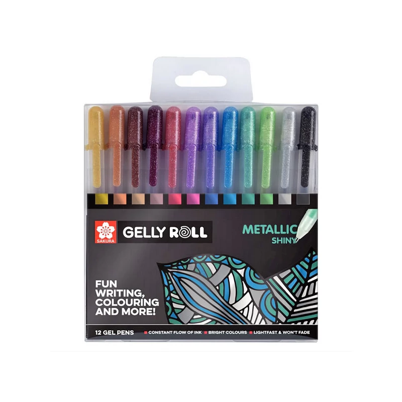 Sada gélových pier Sakura Gelly Roll Metallic - 12 ks