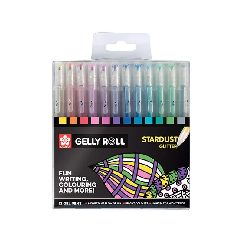 Sada gélových pier Sakura Gelly Roll Stardust - 12 ks