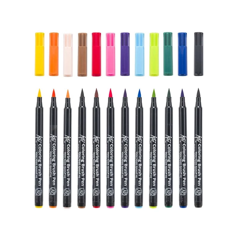 Sada štetcových popisovačov Sakura Koi Brush Pen - 12 ks