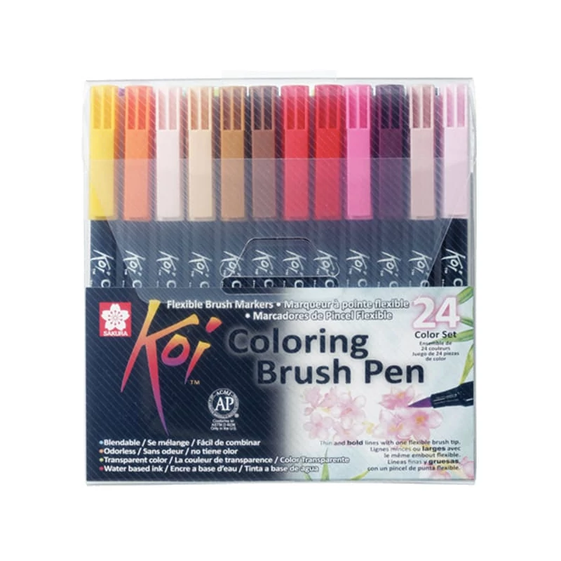 Sada štetcových popisovačov Sakura Koi Brush Pen - 24 ks