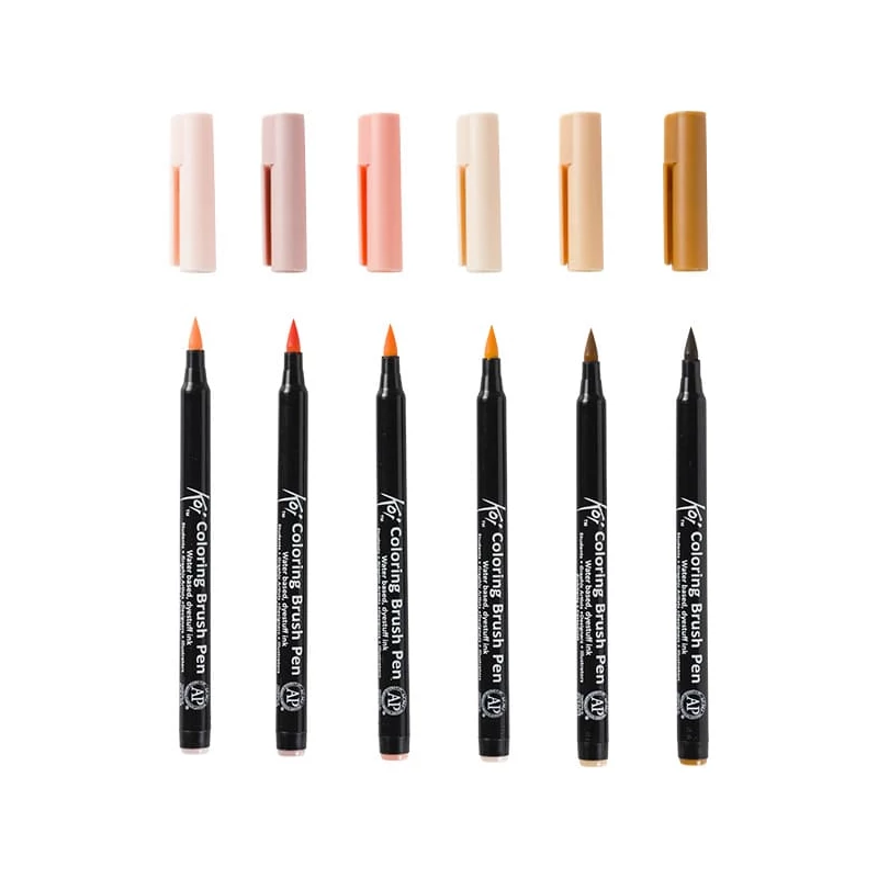 Sada štetcových popisovačov Sakura Koi Brush - 6 ks, Manga Set