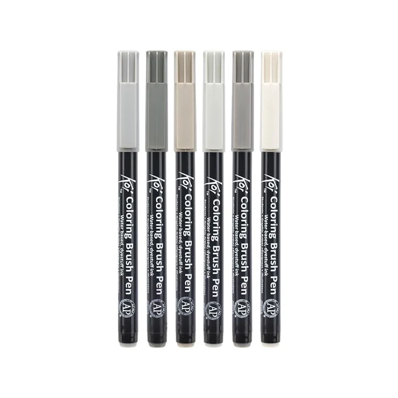 Sada štetcových popisovačov Sakura Koi Brush Pen - 6 ks, Urban