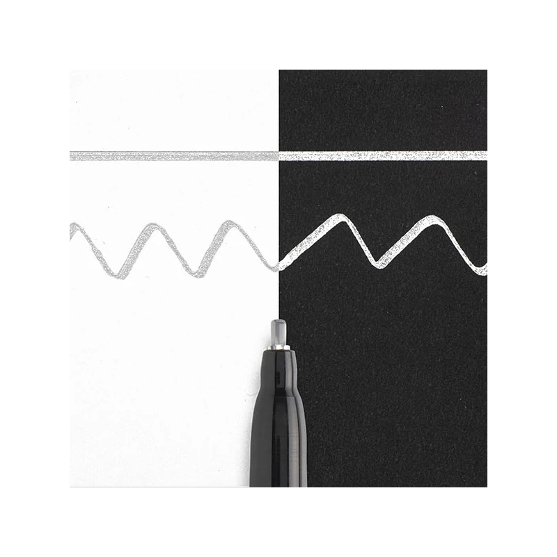 Lakový popisovač na kaligrafiu Sakura Pen-Touch Calligrapher, fine (1,8 mm) - silver