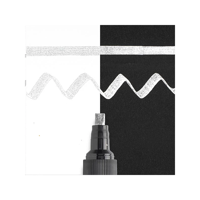 Lakový popisovač na kaligrafiu Sakura Pen-Touch Calligrapher, medium (5 mm) - silver