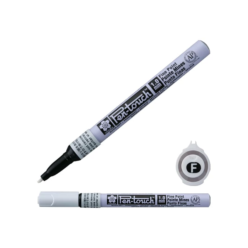 Lakový popisovač Sakura Pen-Touch, fine (1 mm) - white