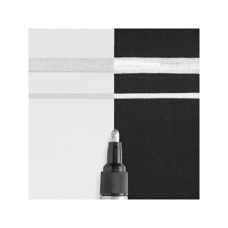 Lakový popisovač Sakura Pen-Touch, medium (2 mm) - silver