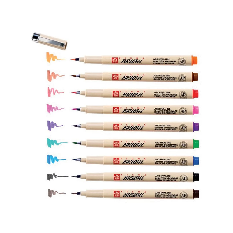 Štetcový popisovač Sakura Pigma Brush - black