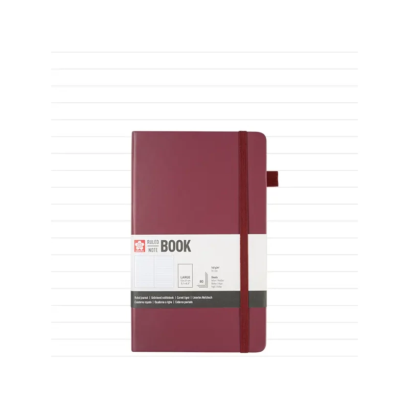Sakura Ruled Note Book linajkový zápisník - 13x21 cm, mulberry