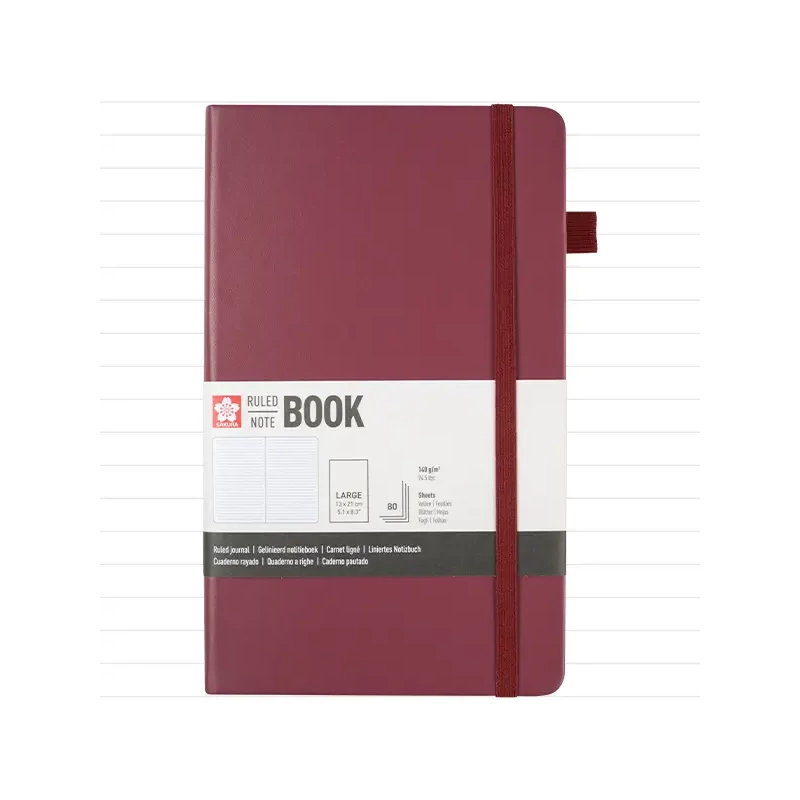 Sakura Ruled Note Book linajkový zápisník - 13x21 cm, mulberry