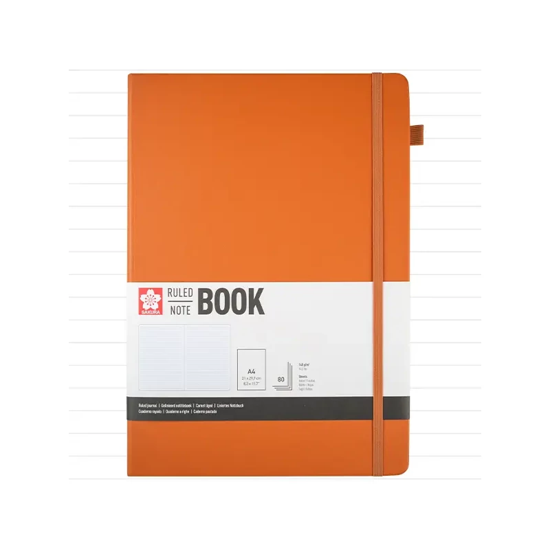 Sakura Ruled Note Book linajkový zápisník - A4, amber