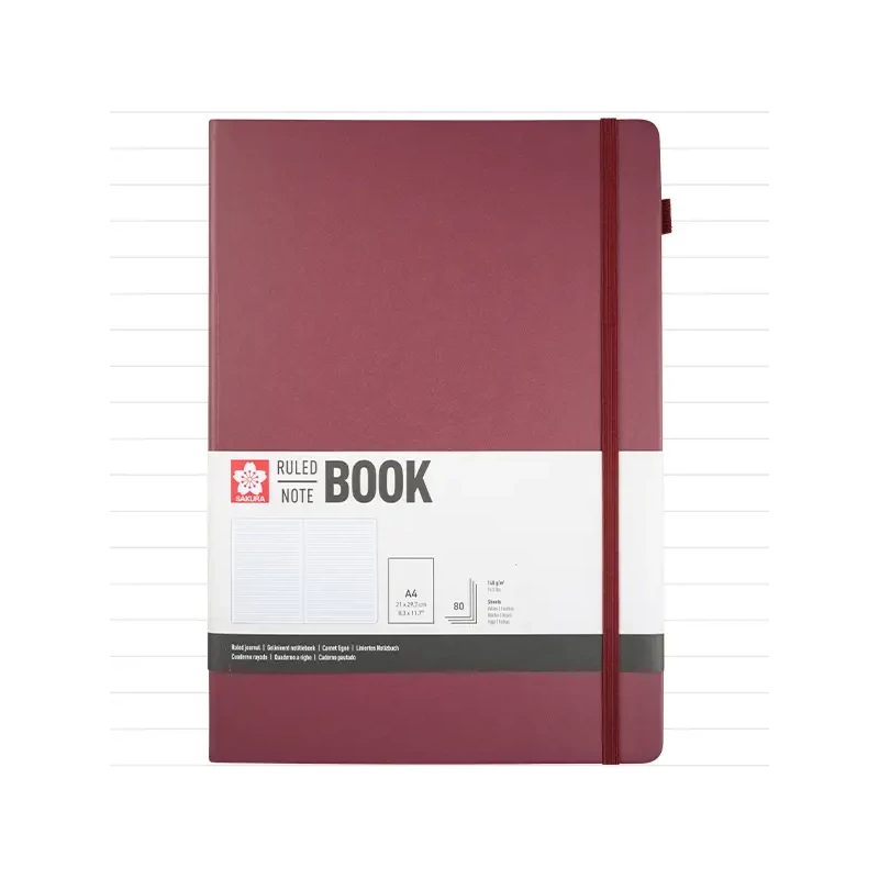 Sakura Ruled Note Book linajkový zápisník - A4, mulberry