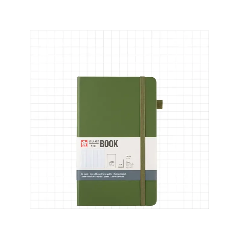 Sakura Squared Note Book štvorcový zápisník - 13x21 cm, pine needle