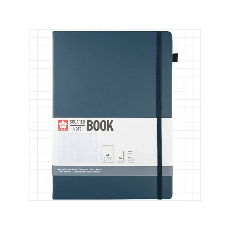 Sakura Squared Note Book štvorcový zápisník - A4, deep indigo