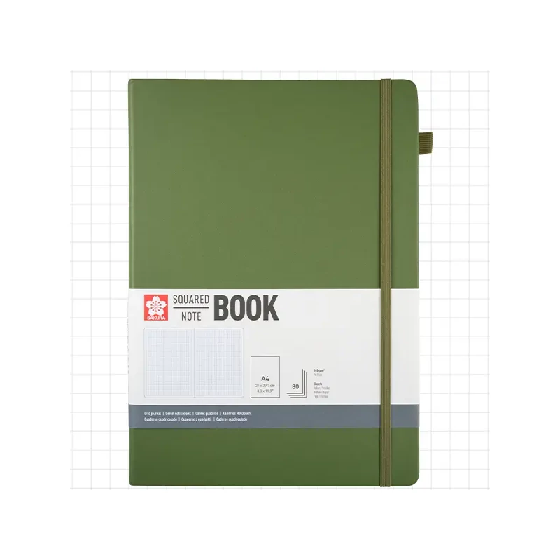 Sakura Squared Note Book štvorcový zápisník - A4, pine needle