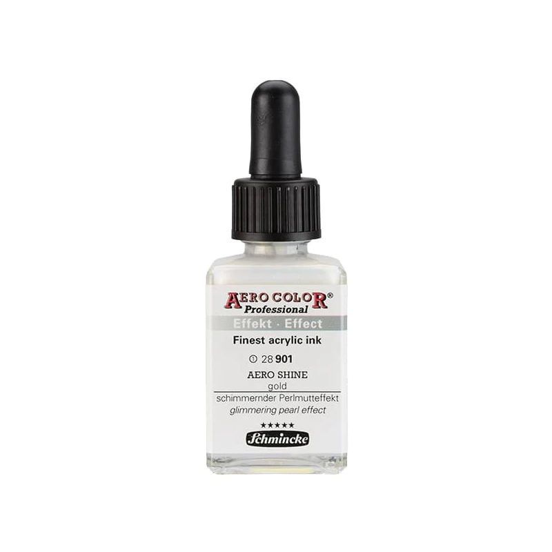 Farba do retušovacieho pištoľa Schmincke AERO COLOR Professional, 28 ml - 901, AERO SHINE gold