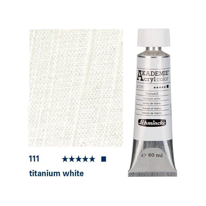 Akrylová farba Schmincke Akademie, 60 ml - 111, titanium white