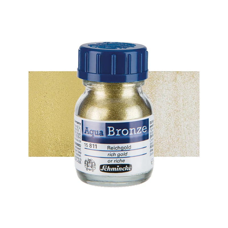 Prášok s metalickým efektom Schmincke Aqua Bronze, 20 ml - 811, rich gold