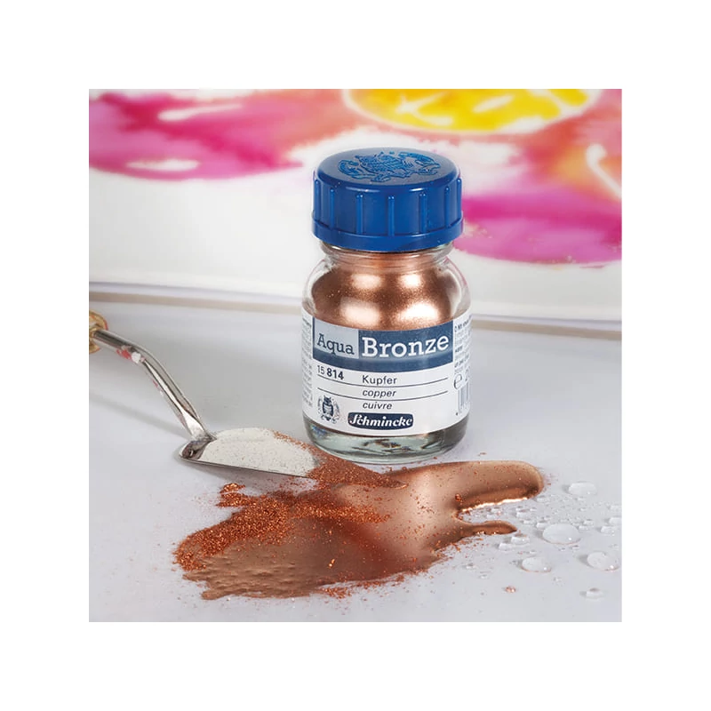 Prášok s metalickým efektom Schmincke Aqua Bronze, 20 ml - 814, copper