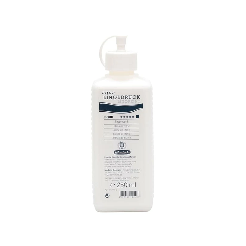 Farba na linoryt Schmincke Aqua Linoprint, 250 ml - 100, titanium white