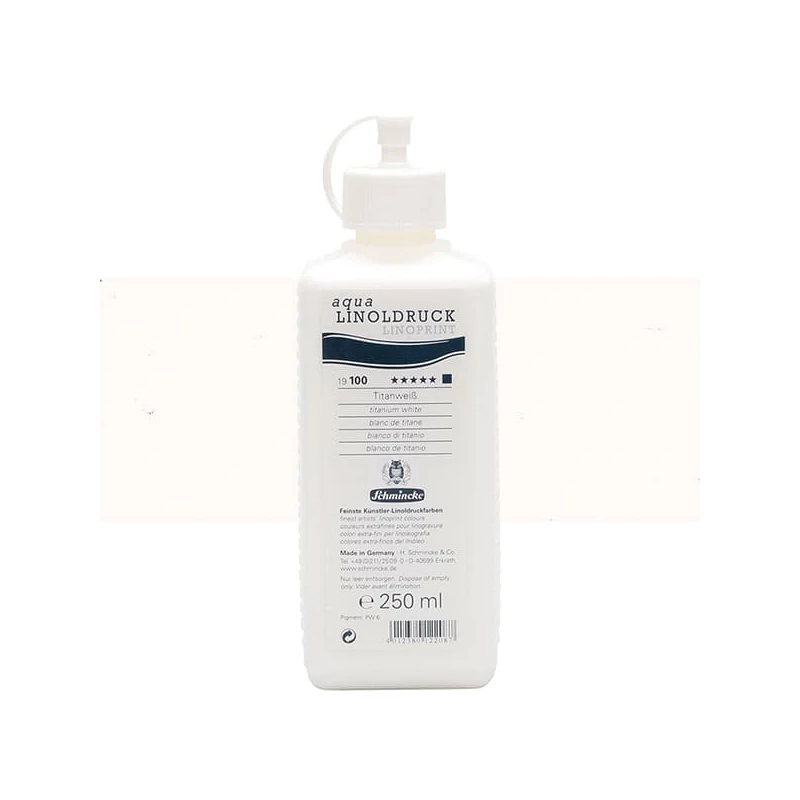 Farba na linoryt Schmincke Aqua Linoprint, 250 ml - 100, titanium white