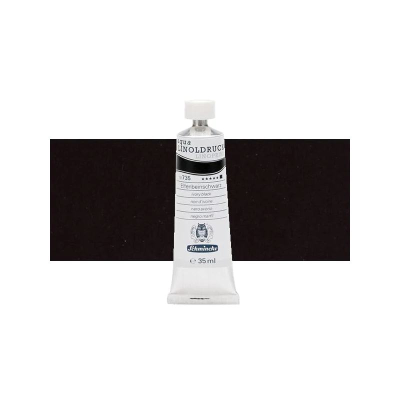Farba na linoryt Schmincke Aqua Linoprint, 35 ml - 735, ivory black