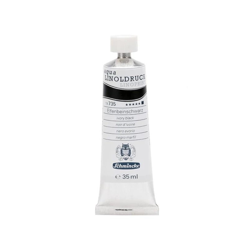 Farba na linoryt Schmincke Aqua Linoprint, 35 ml - 735, ivory black