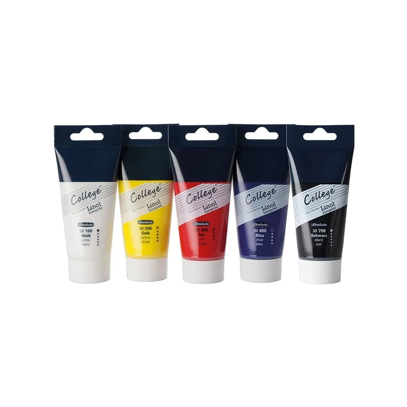 Sada farieb na linoryt Schmincke College Linol, 5x75 ml