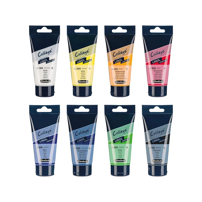 Sada farieb na linoryt Schmincke College Linol, 8x75 ml