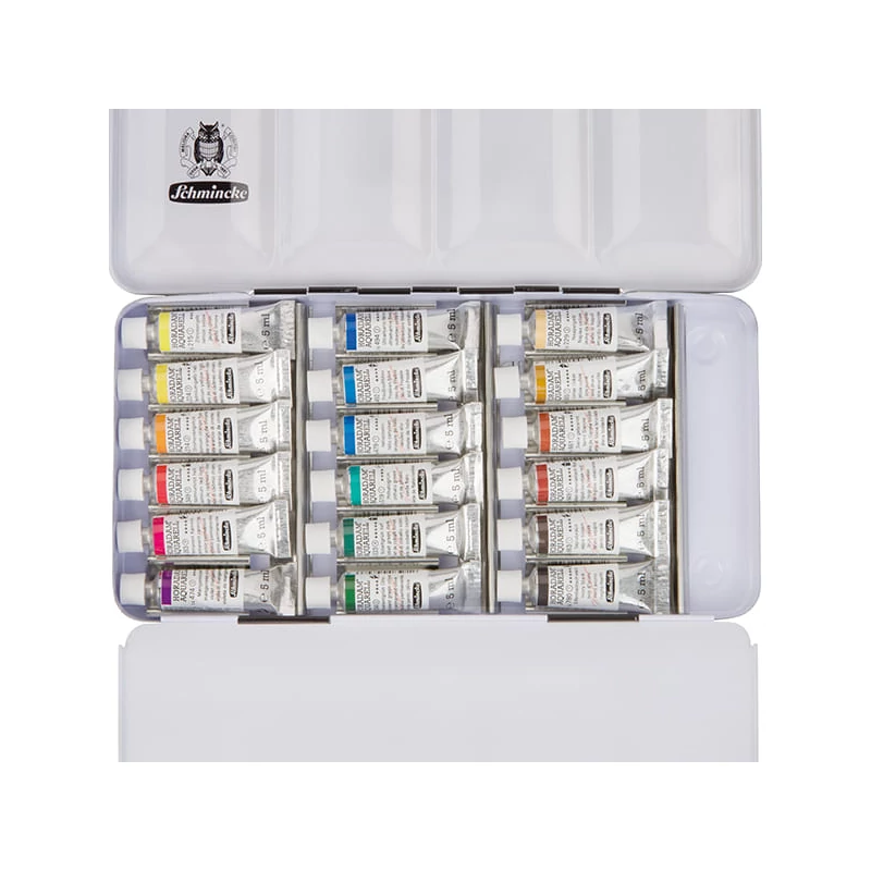 Sada akvarelových farieb Schmincke Horadam - 18x5 ml, v kovovej krabičke