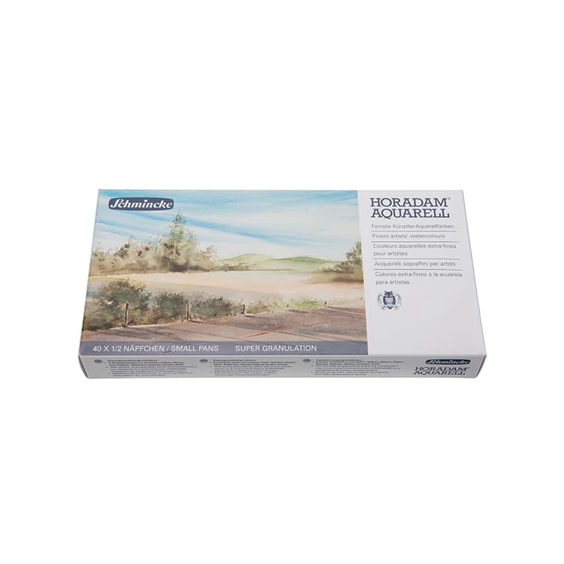 Sada akvarelových farieb Schmincke Horadam, super granulačná - 40x1/2 panvičky