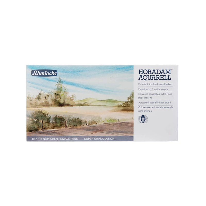 Sada akvarelových farieb Schmincke Horadam, super granulačná - 40x1/2 panvičky
