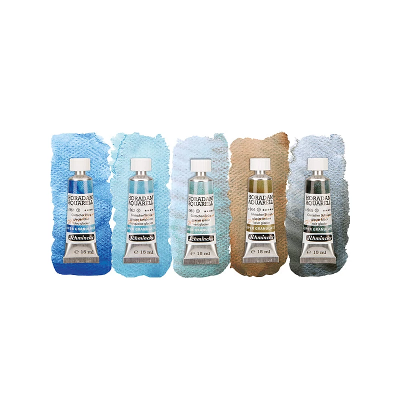 Akvarelová farba Schmincke Horadam, super granulačná - 5x15 ml, Glacier
