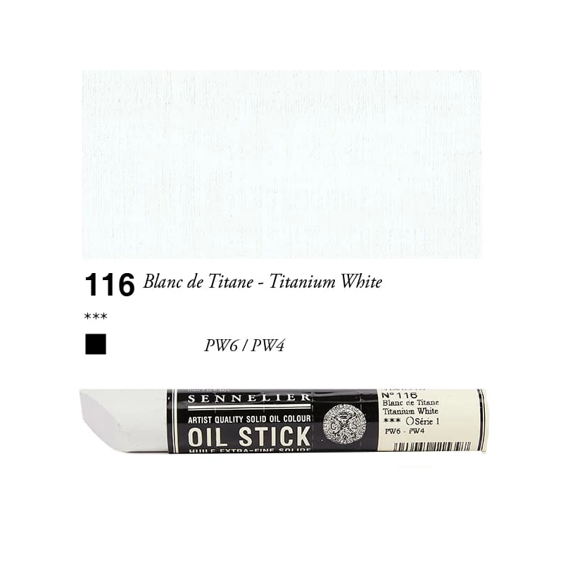 Olejová farba v tvare tyčinky Sennelier Oil Stick, 38 ml - 116, titanium white