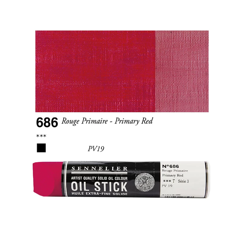Olejová farba v tvare tyčinky Sennelier Oil Stick, 96 ml - 686, primary red