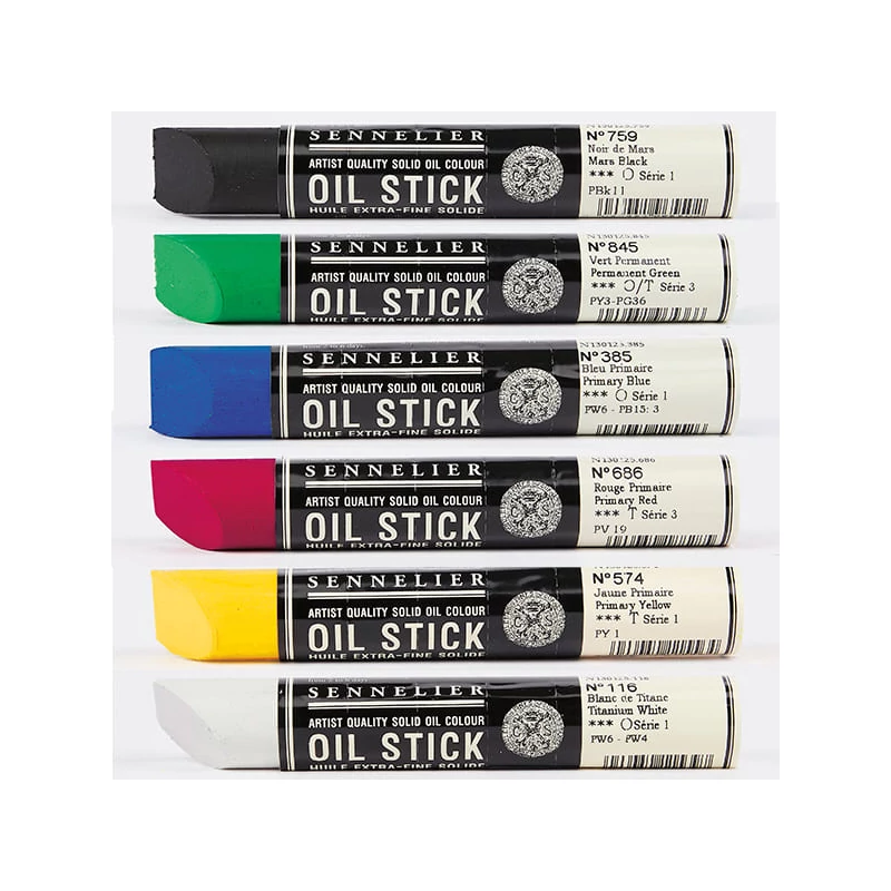 Sada olejových farieb v tvare tyčinky Sennelier Oil Stick - 6x38 ml, introductory set