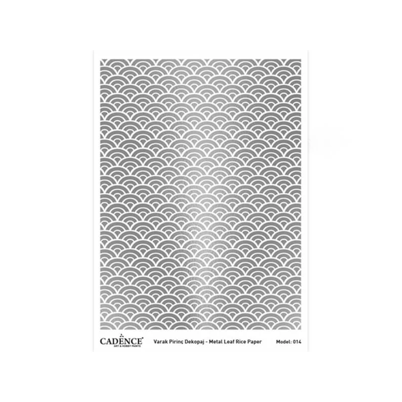 Ryžový papier, Cadence, strieborná metalíza, A3 - šupinatý